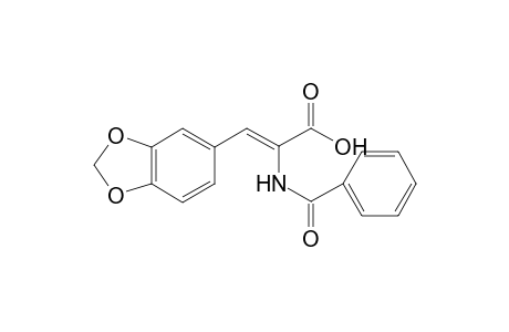 2-Benzoylamido-3-(3,4-methylenedioxyphenyl)propenoic acid
