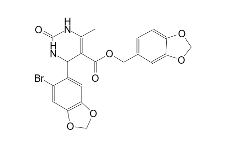 5-pyrimidinecarboxylic acid, 4-(6-bromo-1,3-benzodioxol-5-yl)-1,2,3,4-tetrahydro-6-methyl-2-oxo-, 1,3-benzodioxol-5-ylmethyl ester