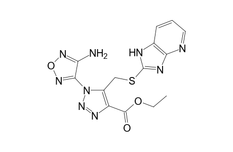 1-(4-amino-1,2,5-oxadiazol-3-yl)-5-[(1H-imidazo[4,5-b]pyridin-2-ylthio)methyl]-4-triazolecarboxylic acid ethyl ester