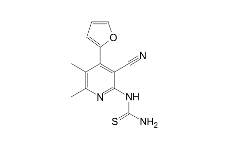 1-(3-cyano-4-(furan-2yl)-5,6-dimethylpyridin-2-yl)thiourea