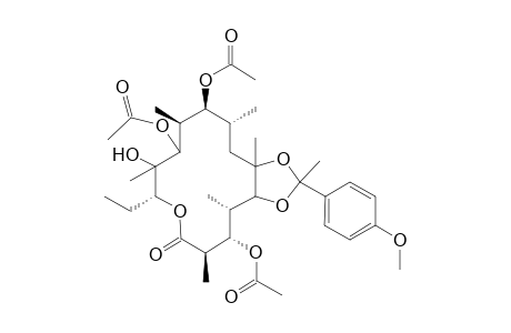 5H-1,3-Dioxolo[4,5-f]oxacyclotetradecin, erythronolide A deriv.
