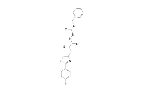 N'-[3-[2-(4-FLUOROPHENYL)-THIAZOL-4-YL]-2-MERCAPTOPROPANOYL]-N''-(BENZYLOXYCARBONYL)-HYDRAZINE