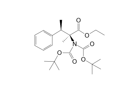 (2R,3R) and (2S,3R)-N,N-Bis(tert-butoxycarbonyl)-.alpha.,.beta.-dimethylphenylalanine Ethyl Ester