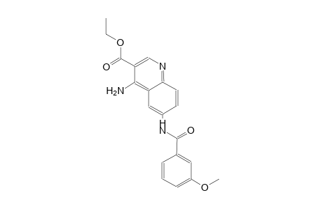 3-quinolinecarboxylic acid, 4-amino-6-[(3-methoxybenzoyl)amino]-, ethyl ester