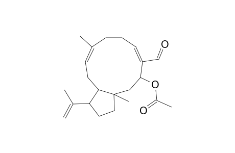 3(S)-Acetoxy-1(R),11(S),12(R)-dolabell-4(E),9(E),18-trien-16-al