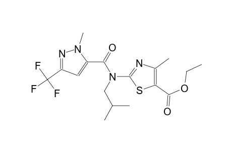 ethyl 2-(isobutyl{[1-methyl-3-(trifluoromethyl)-1H-pyrazol-5-yl]carbonyl}amino)-4-methyl-1,3-thiazole-5-carboxylate