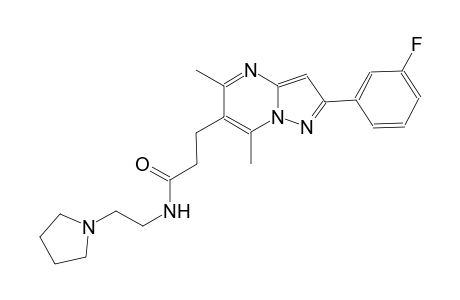 pyrazolo[1,5-a]pyrimidine-6-propanamide, 2-(3-fluorophenyl)-5,7-dimethyl-N-[2-(1-pyrrolidinyl)ethyl]-