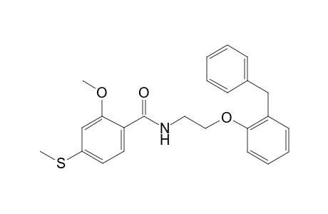 2-Methoxy-4-(methylthio)-N-[2-[2-(phenylmethyl)phenoxy]ethyl]benzamide