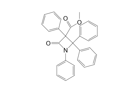 2-oxo-1,3,4,4-tetraphenyl-3-azetidinecarboxylic acid, methyl ester