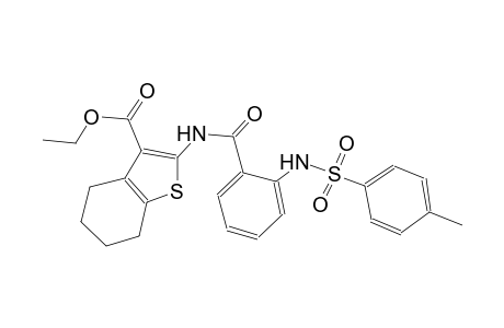 ethyl 2-[(2-{[(4-methylphenyl)sulfonyl]amino}benzoyl)amino]-4,5,6,7-tetrahydro-1-benzothiophene-3-carboxylate