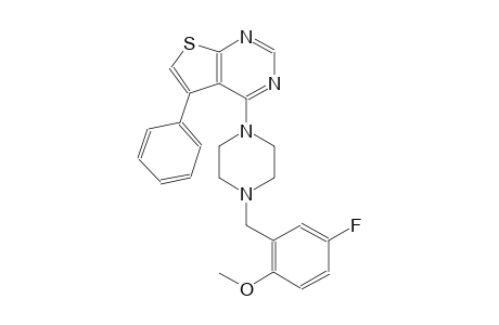 4-[4-(5-fluoro-2-methoxybenzyl)-1-piperazinyl]-5-phenylthieno[2,3-d]pyrimidine