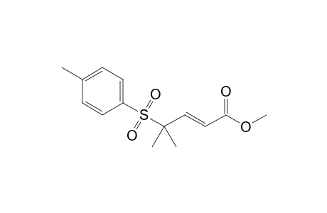 (E)-4-methyl-4-(4-methylphenyl)sulfonyl-2-pentenoic acid methyl ester