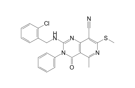 2-(2-Chlorobenzylamino)-8-cyano-5-methyl-7-(methylthio)-3-phenyl-pyrido[4,3-d]pyrimidin-4(3H)-one