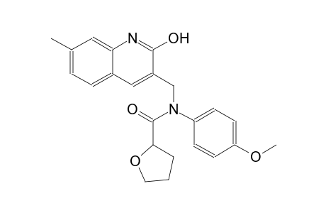 N-[(2-hydroxy-7-methyl-3-quinolinyl)methyl]-N-(4-methoxyphenyl)tetrahydro-2-furancarboxamide
