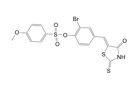2-bromo-4-[(Z)-(4-oxo-2-thioxo-1,3-thiazolidin-5-ylidene)methyl]phenyl 4-methoxybenzenesulfonate