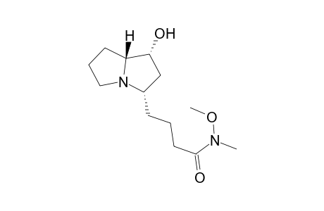 (+)-4-((1R,3S,7aR)-1-Hydroxyhexahydro-1H-pyrrolizin-3-yl)-N-methoxy-N-methylbutanamide
