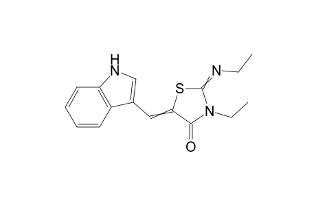 2-(ethylimino)-3-ethyl-5-(1H-indol-3-yl)methylene-1,3-thiazolidine-4-one