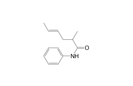 4-Hexenamide, 2-methyl-N-phenyl-, (E)-