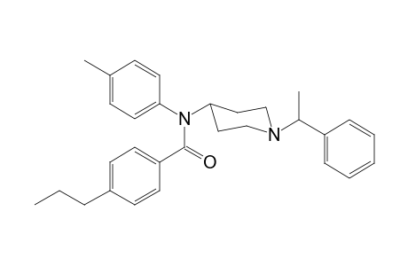 N-4-methylphenyl-N-[1-(1-phenylethyl)piperidin-4-yl]-4-propylbenzamide
