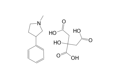 1-methyl-3-phenylpyrrolidine 2-hydroxy-1,2,3-propanetricarboxylate
