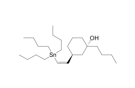 (1S*,3S*)-1-Butyl-3-[(Z)-2'-(tributylstannyl)vinyl]-cyclohexan-1-ol