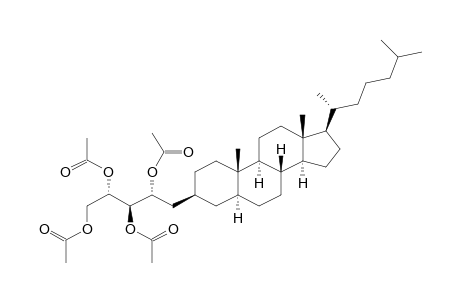 3-(2R,3R,4S,5-Tetraacetoxypentyl)cholestane