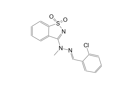 benzaldehyde, 2-chloro-, (1,1-dioxido-1,2-benzisothiazol-3-yl)methylhydrazone