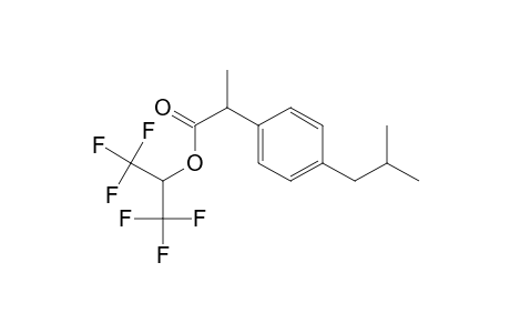 2-(4-(2-methylpropyl)phenyl)propanoic acid 1,1-bis-(trifluoromethyl)methyl ester