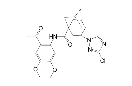 N-(2-acetyl-4,5-dimethoxyphenyl)-3-(3-chloro-1H-1,2,4-triazol-1-yl)-1-adamantanecarboxamide