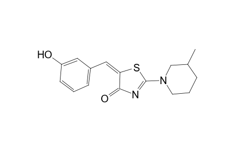 (5E)-5-(3-hydroxybenzylidene)-2-(3-methyl-1-piperidinyl)-1,3-thiazol-4(5H)-one