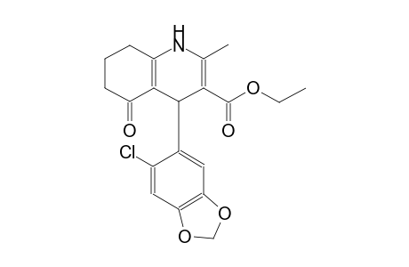 ethyl 4-(6-chloro-1,3-benzodioxol-5-yl)-2-methyl-5-oxo-1,4,5,6,7,8-hexahydro-3-quinolinecarboxylate
