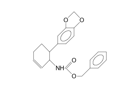 Benzyl cis-6-(3,4-methylenedioxy-phenyl)-2-cyclohexen-1-yl carbamate