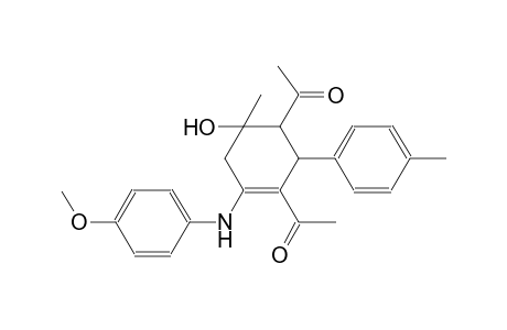 1-[3-acetyl-6-hydroxy-4-(4-methoxyanilino)-6-methyl-2-(4-methylphenyl)-1-cyclohex-3-enyl]ethanone
