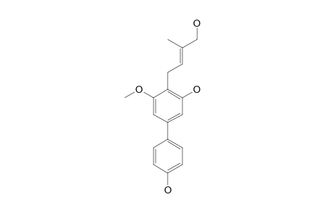 GARCIBIPHENYL_E;5-METHOXY-4-(4''-HYDROXY-3''-METHYLBUT-2''-ENYL)-[1,1'-BIPHENYL]-3,4'-DIOL
