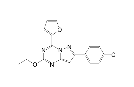 7-(4-Chlorophenyl)-2-ethoxy-4-(2'-furyl)pyrazolo[1,5-a][1,3,5] triazine