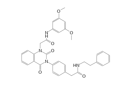 2-[4-(1-[2-(3,5-dimethoxyanilino)-2-oxoethyl]-2,4-dioxo-3(2H,4H)-quinazolinyl)phenyl]-N-(2-phenylethyl)acetamide