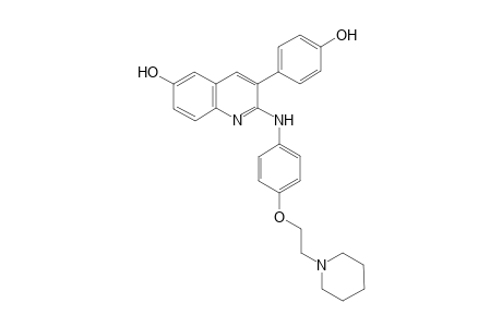 3-(4-hydroxyphenyl)-2-(4-(2-(1-piperidine)ethoxy)aniline)quinoline-6-phenol