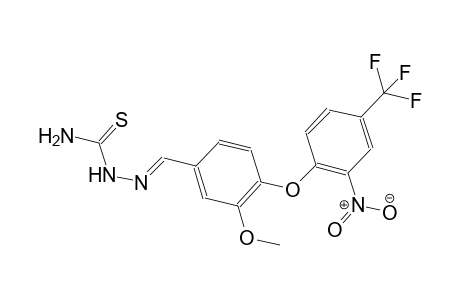 (E)-({3-methoxy-4-[2-nitro-4-(trifluoromethyl)phenoxy]phenyl}methylidene)(2-sulfanylidenepropyl)amine