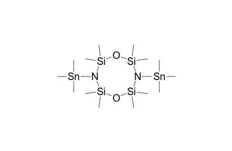 1,5-Dioxa-3,7-diaza-2,4,6,8-tetrasilacyclooctane, 2,2,4,4,6,6,8,8-octamethyl-3,7-bis(trimethylstannyl)-