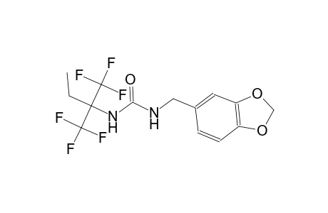 N-(1,3-benzodioxol-5-ylmethyl)-N'-[1,1-bis(trifluoromethyl)propyl]urea