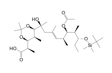 1,3-Dioxane-4-acetic acid, 6-[6-(acetyloxy)-8-[[(1,1-dimethylethyl)dimethylsilyl]oxy]-1-hydroxy-1,3,5,7-tetramethyl-3-decenyl]-.alpha.,2,2,5-tetramethyl-, [4S-[4.alpha.(S*),5.alpha.,6.alpha.(1R*,3E,5R*,6S*,7S*,8S*)]]-