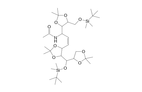 1,9-Bis(tert-butyldimethylsiloxy)-4-acetamido-2,3;7,8;10,11-tri(isopropylidenedioxy)undec-5(Z)-ene