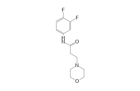 4-morpholinepropanamide, N-(3,4-difluorophenyl)-