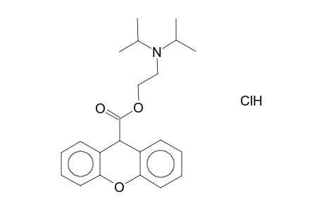 XANTHENE-9-CARBOXYLIC ACID, 2-DIISOPROPYLAMINOETHYL ESTER, HYDROCHLORIDE