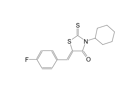 (5Z)-3-cyclohexyl-5-(4-fluorobenzylidene)-2-thioxo-1,3-thiazolidin-4-one