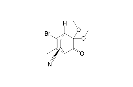 (1S*,2S*,4R*)-5-Bromo-8,8-dimethoxy-6-methyl-7-oxobicyclo[2.2.2]oct-5-ene-2-yl cyanide