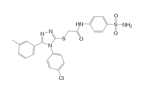 N-[4-(aminosulfonyl)phenyl]-2-{[4-(4-chlorophenyl)-5-(3-methylphenyl)-4H-1,2,4-triazol-3-yl]sulfanyl}acetamide