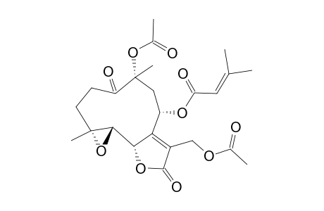 (4-R*,5-R*,6-S*,8-S*,10-R*)-1-OXO-4,5-EPOXY-8-SENECIOYLOXY-10,13-DIACETOXYGERMACR-7-(11)-EN-6,12-OLIDE