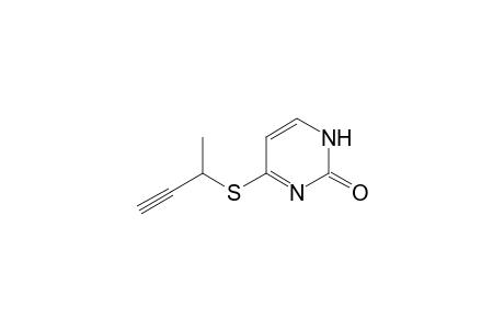 2(1H)-Pyrimidinone, 4-[(1-methyl-2-propynyl)thio]-