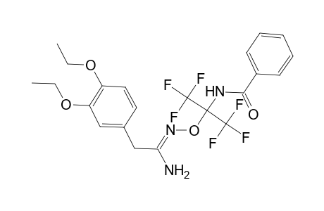 N-[1-[(E)-[1-amino-2-(3,4-diethoxyphenyl)ethylidene]amino]oxy-2,2,2-trifluoro-1-(trifluoromethyl)ethyl]benzamide